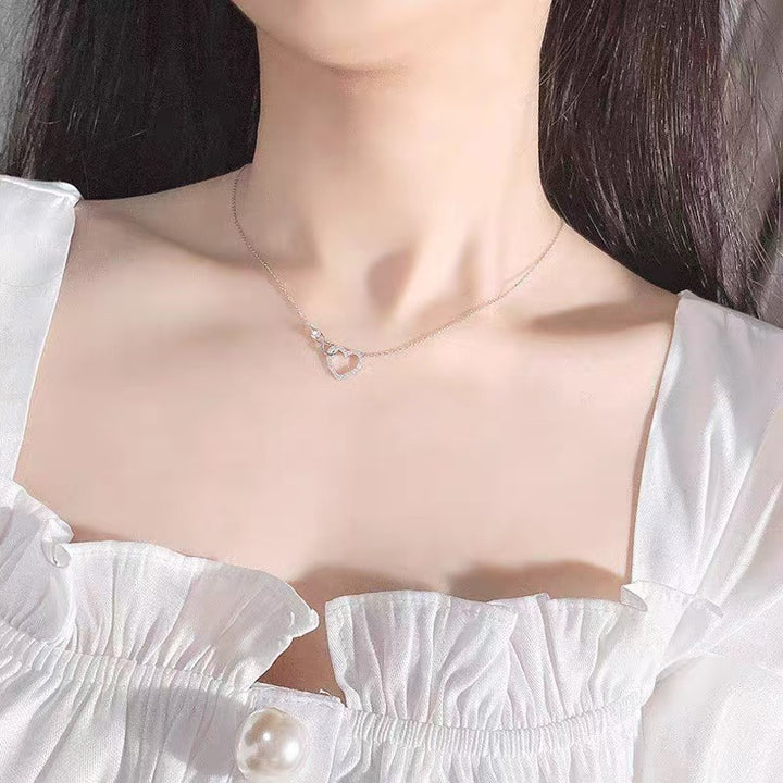 Infinity Heart Micro-Diamond Couple Necklace (Romantic Luxury Bond Style)