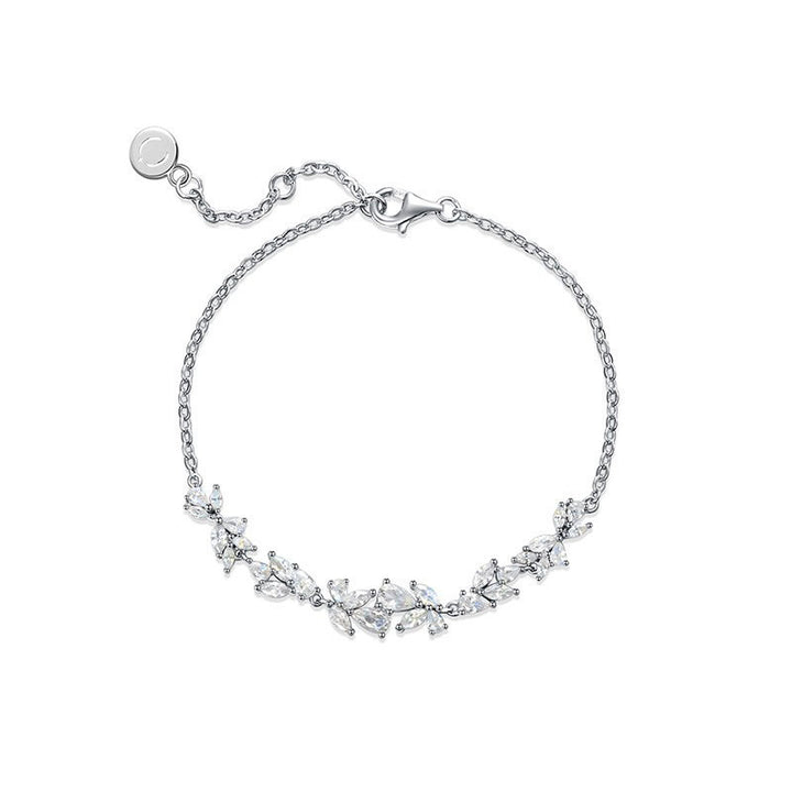 Wisteria Flower Crystal Inlaid Bracelet for Women