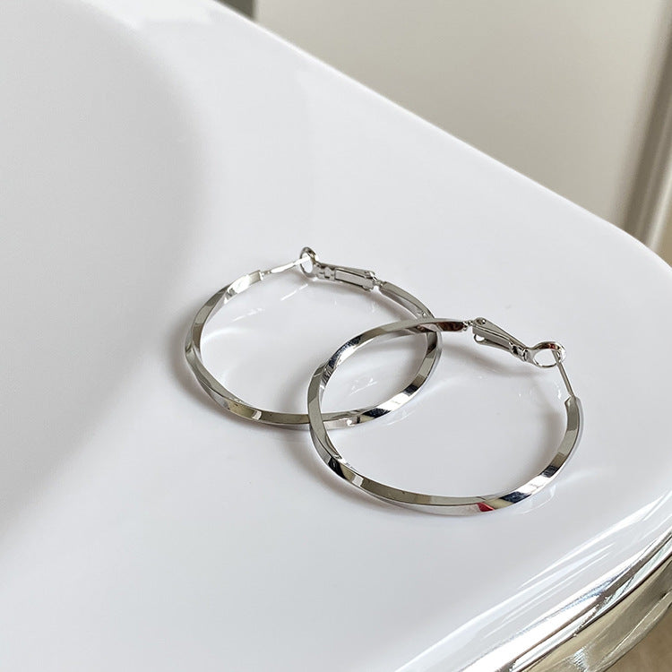 Twisted Hoop Earring Set (Light Luxury Niche Minimalist Earrings)