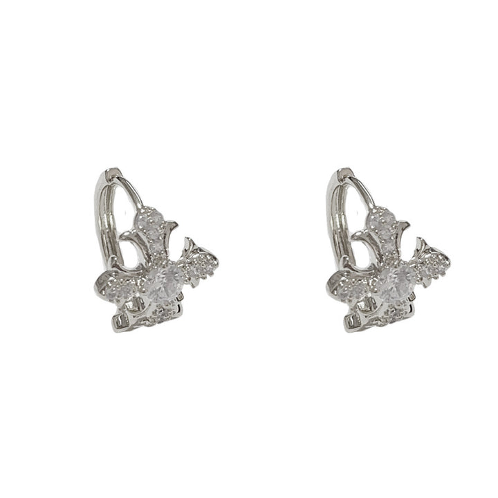 Vintage Cross Pavé Huggie Earring Set (Light Luxury Niche Edgy Earrings)