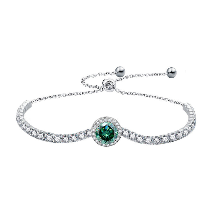 Luxury S925 Sterling Silver Moissanite “Starlight” Bracelet for Women