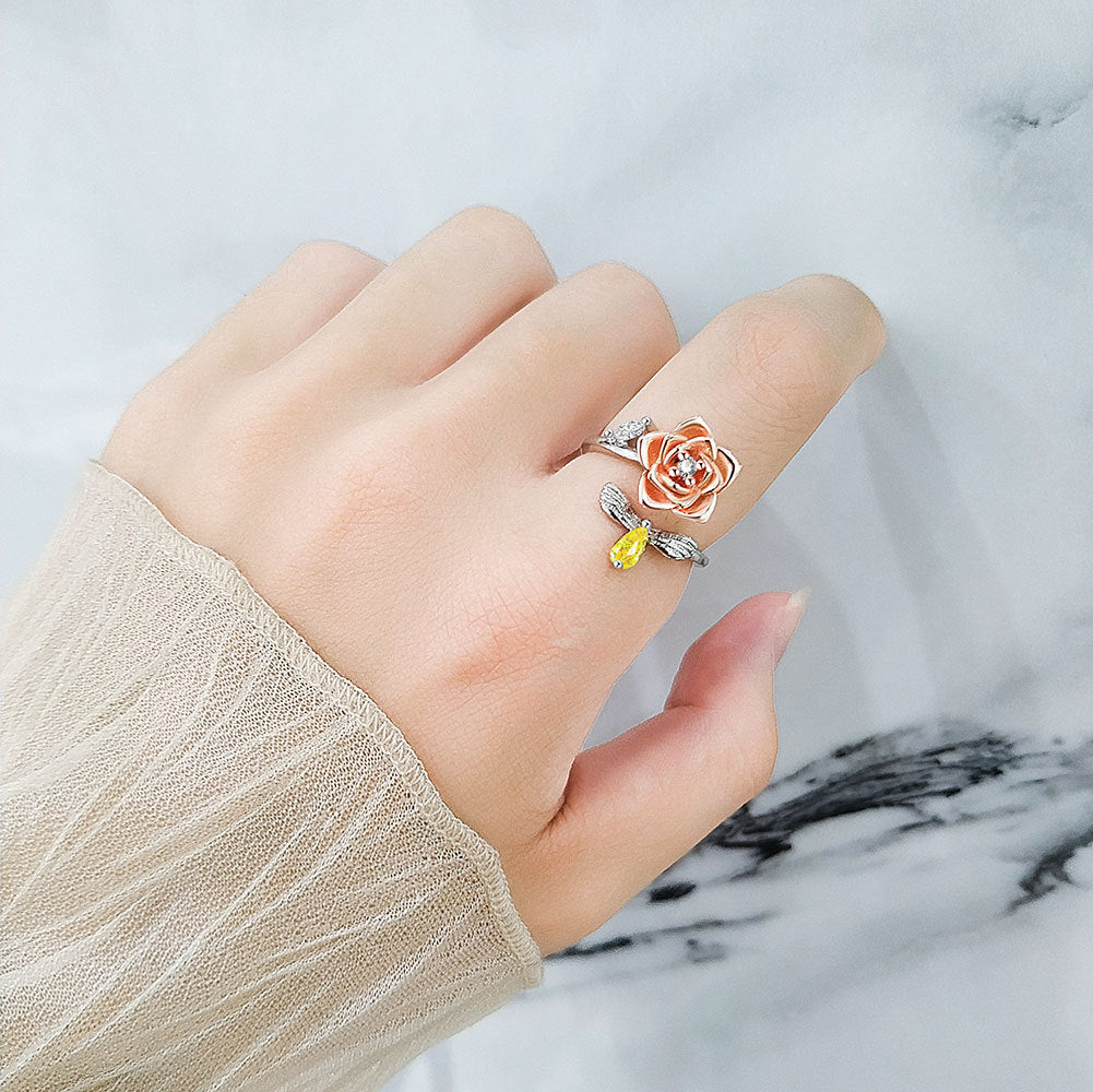 Adjustable Rotating Flower Ring – Creative Stress-Relief Rose Ring for Women