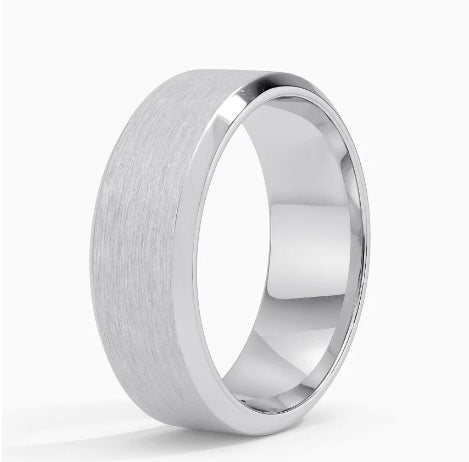 Minimalist Brushed Plain Band Ring (Niche Personalized Unisex Band)