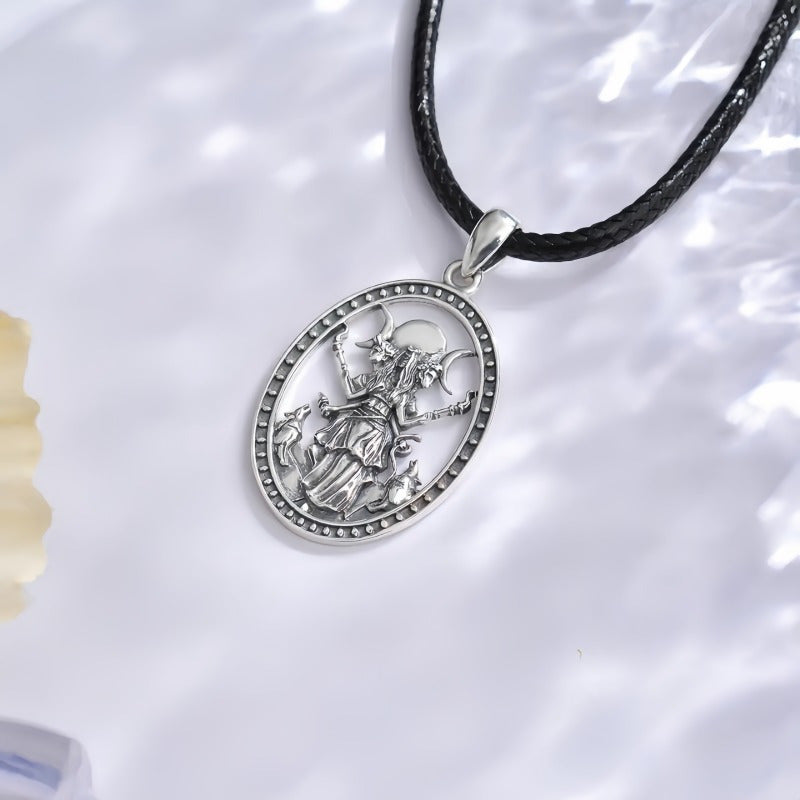 Goddess Hecate Pendant Necklace (Mystic Protection · Divine Symbol Design)