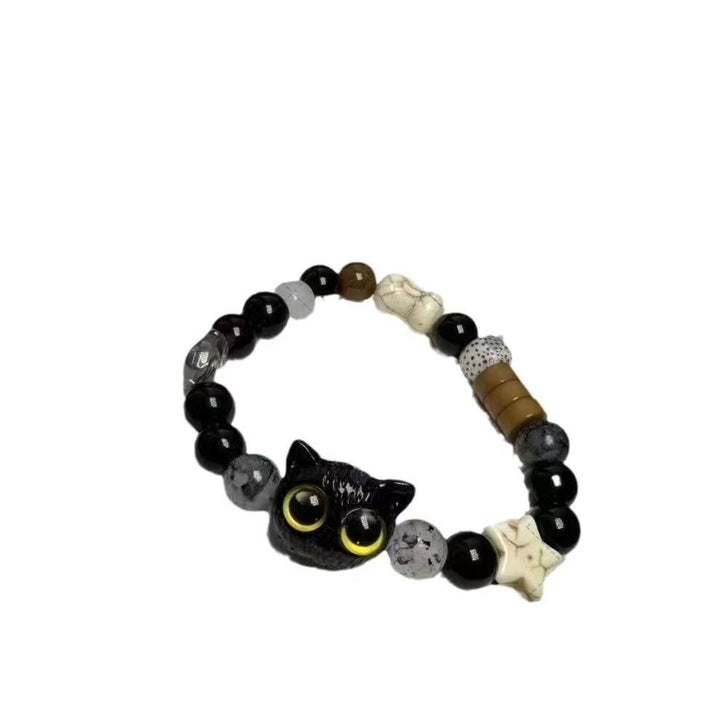 Cute Ceramic Cat Bracelet for Girls – Elegant & Fresh Style Friendship Gift