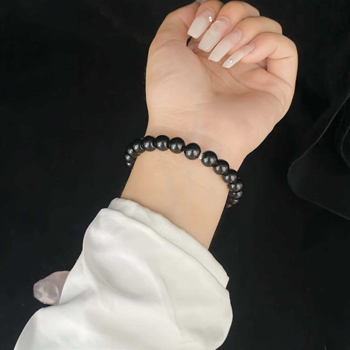 Natural Black Obsidian Good Luck Bracelet