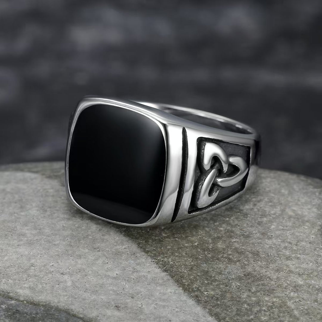 Retro Viking Celtic Knot Enamel Men's Ring