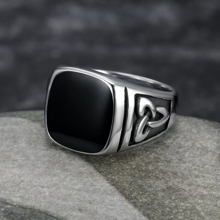 Retro Viking Celtic Knot Enamel Men's Ring