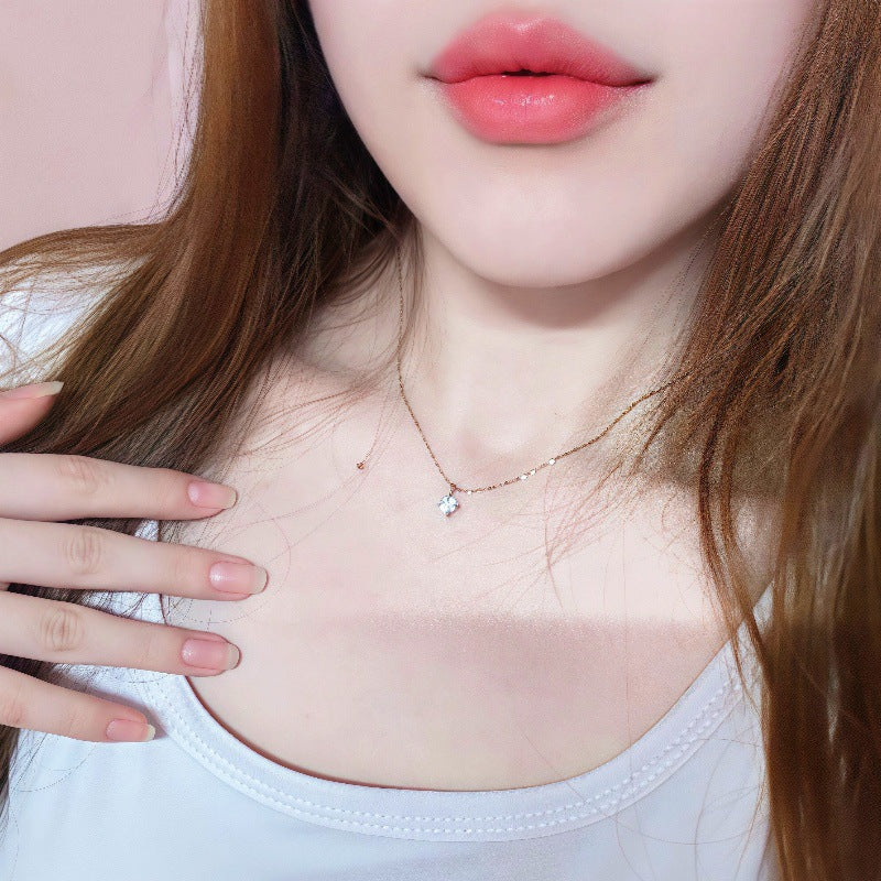 Square Diamond Minimalist Choker (Light Luxury Niche Versatile Necklace)