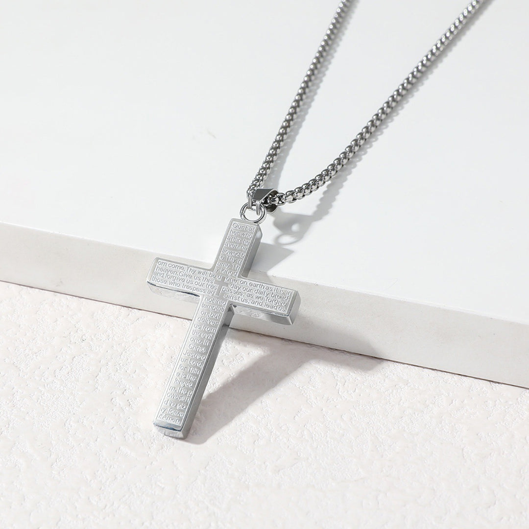 2025 New Cross Titanium Steel Necklace – Unisex Stainless Steel Pendant Necklace