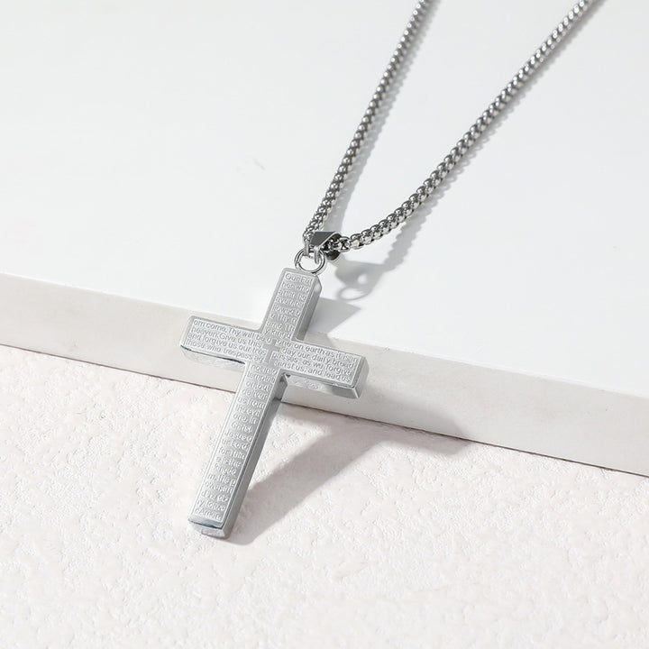 2025 New Cross Titanium Steel Necklace – Unisex Stainless Steel Pendant Necklace