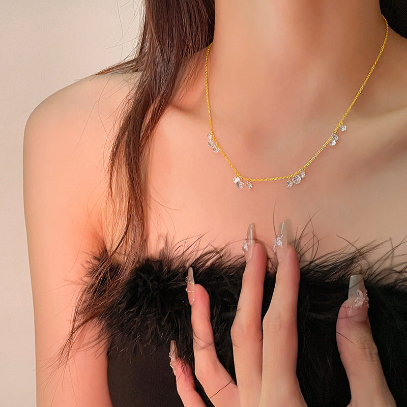 Diamond Shard Galaxy Choker (Light Luxury Niche Dainty Clavicle Chain)
