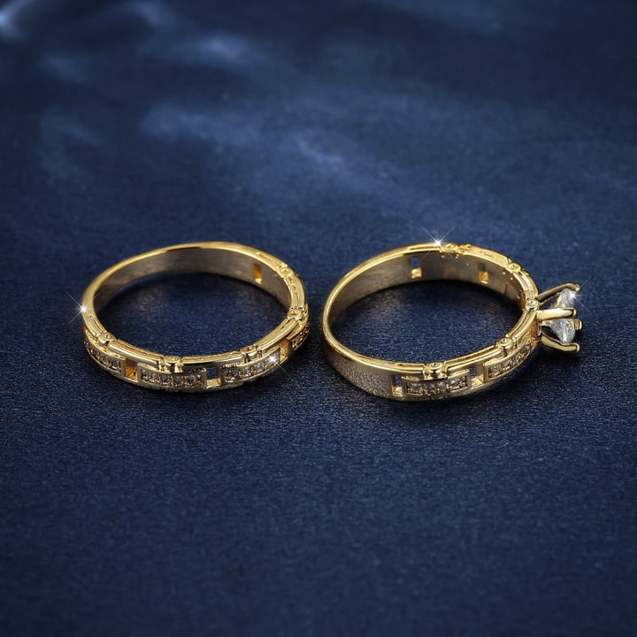 Geometric Segmented Double Layer Stackable Ring (Luxury Ritual Personalized Style)