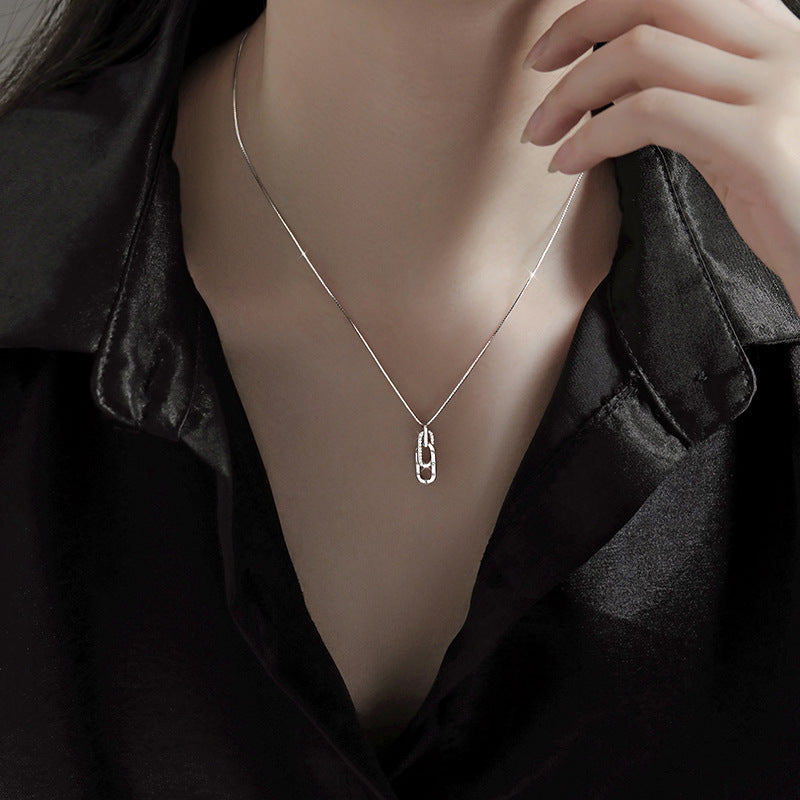 Minimalist Light Luxury Double-Loop Micro-Diamond Choker