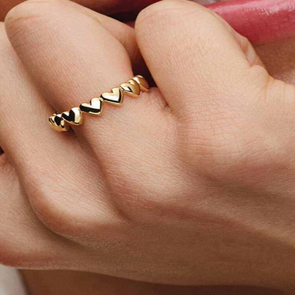 "Be Love" Heart Stack Band Ring (3 Colors Luxury Women's Ring)
