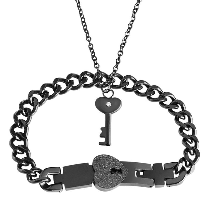 Couple Interlocking Heart Bracelets