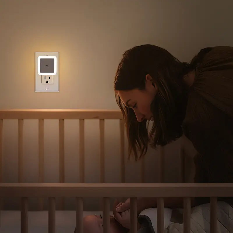 Night Light, Night Lights Plug into Wall 6-Pack, Plug in Night Light, Dusk to Dawn Nightlight Led Night Lights for Bedroom, Bathroom, Hallway Warm White Home Lighting