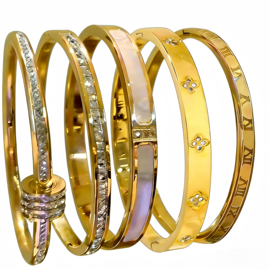 Multi-Element Light Luxury Bangle Set (Exquisite Versatile Style)