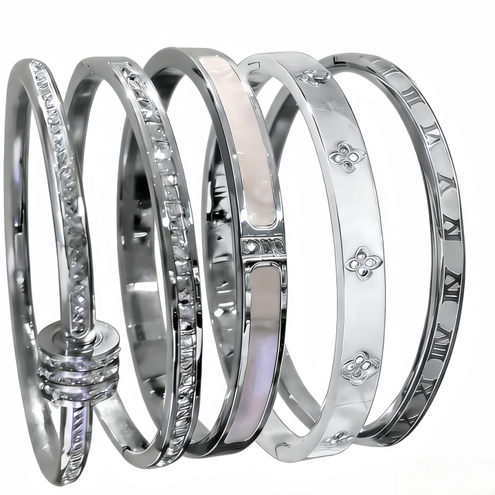 Multi-Element Light Luxury Bangle Set (Exquisite Versatile Style)