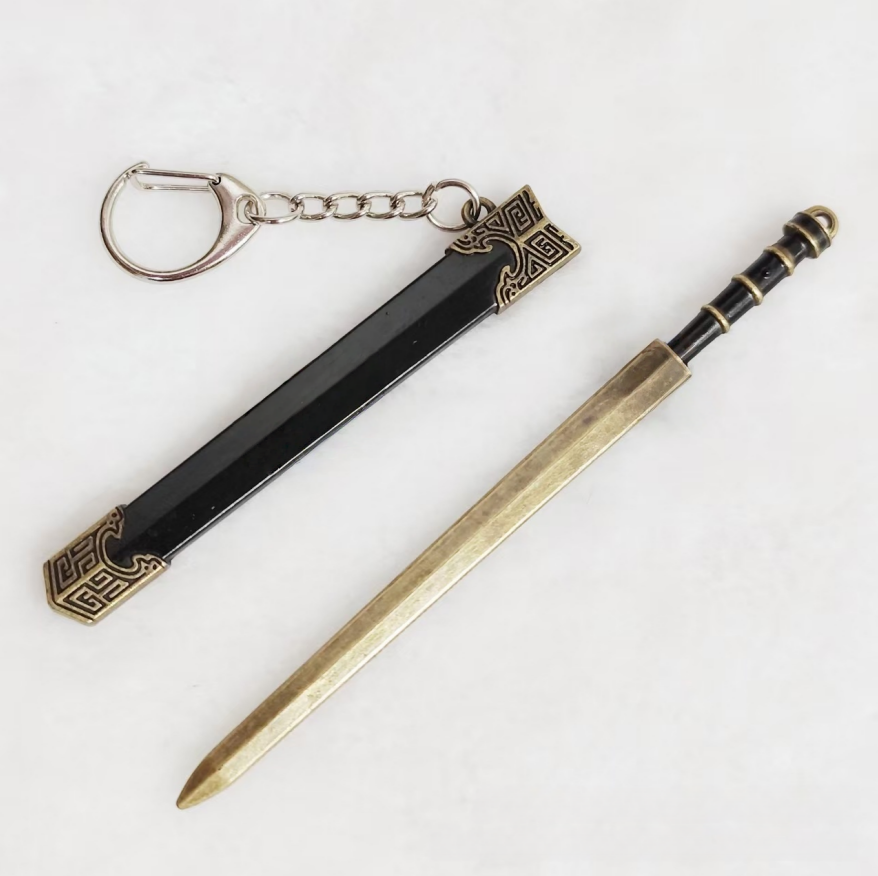 Vintage Sword Miniature Model Keychain Set