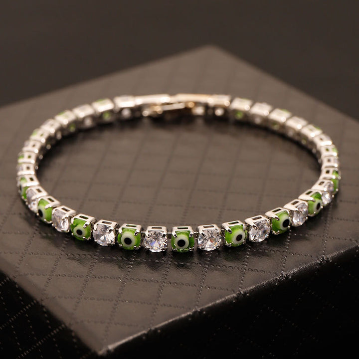 Hip-Hop Evil Eye Diamond Bracelet