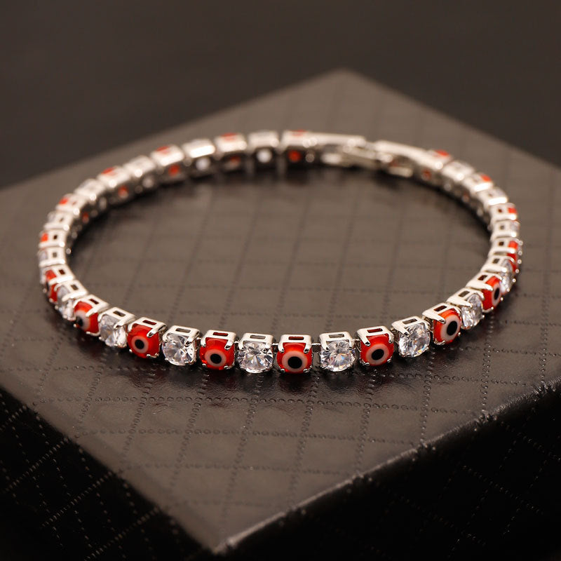 Hip-Hop Evil Eye Diamond Bracelet