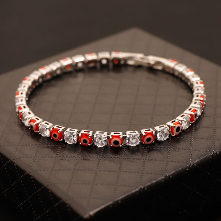 Hip-Hop Evil Eye Diamond Bracelet