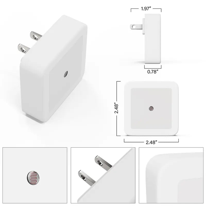 Night Light, Night Lights Plug into Wall 6-Pack, Plug in Night Light, Dusk to Dawn Nightlight Led Night Lights for Bedroom, Bathroom, Hallway Warm White Home Lighting