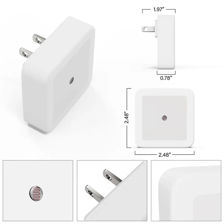 Night Light, Night Lights Plug into Wall 6-Pack, Plug in Night Light, Dusk to Dawn Nightlight Led Night Lights for Bedroom, Bathroom, Hallway Warm White Home Lighting