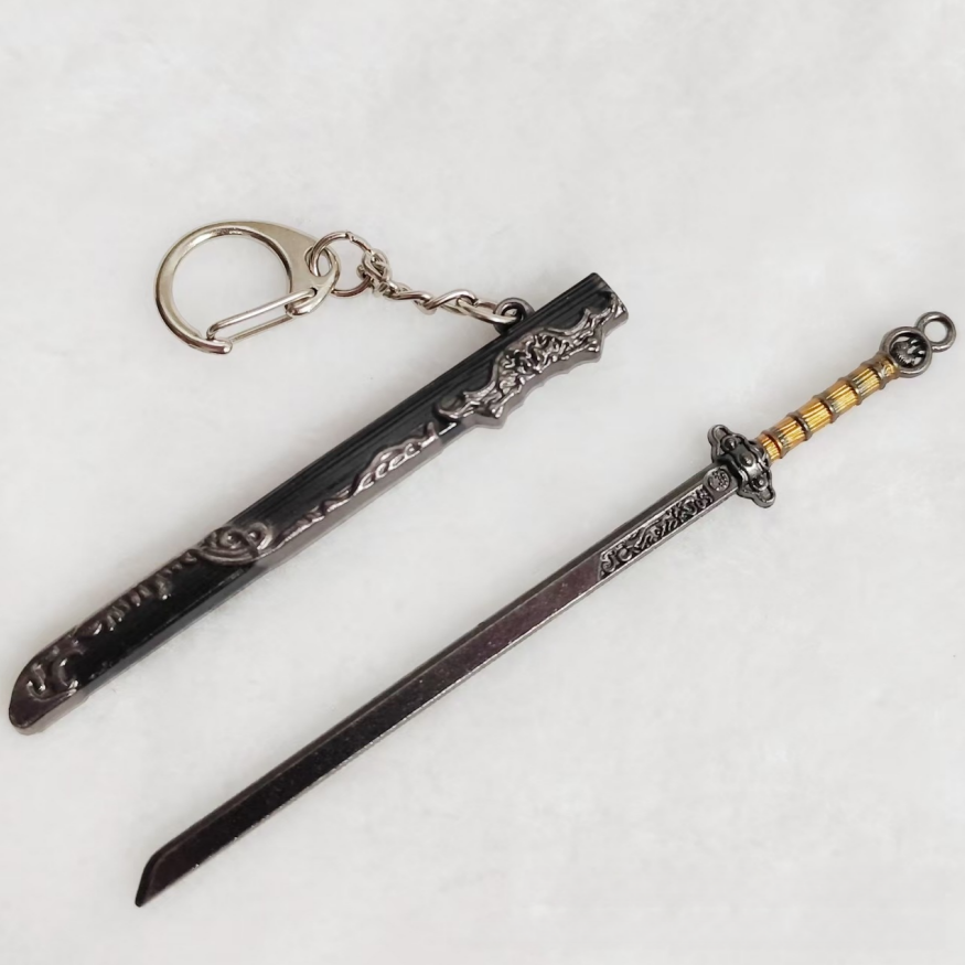 Vintage Sword Miniature Model Keychain Set