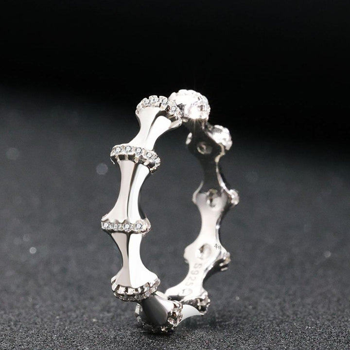 S925 Sterling Silver Bamboo Ring