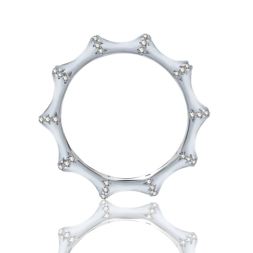 S925 Sterling Silver Bamboo Ring