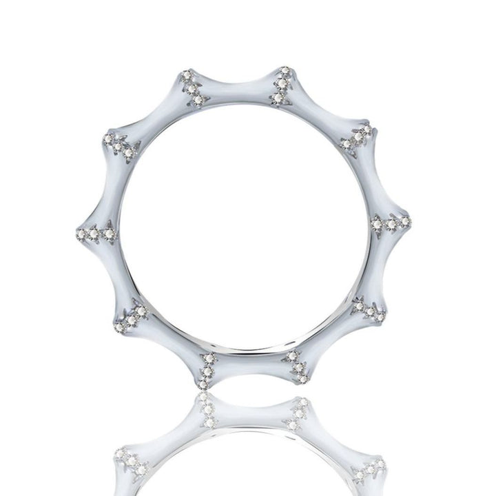 S925 Sterling Silver Bamboo Ring