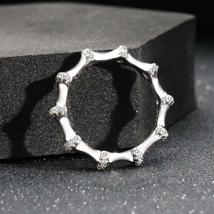 S925 Sterling Silver Bamboo Ring