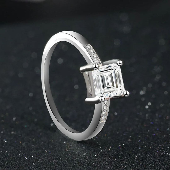 S925 Sterling Silver Square Cube Ring – European & Korean Fashion Style