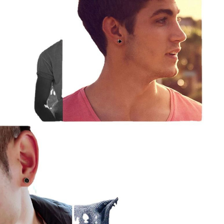 Trendy Men's Personality Stud Earrings – Minimalist & Bold Design