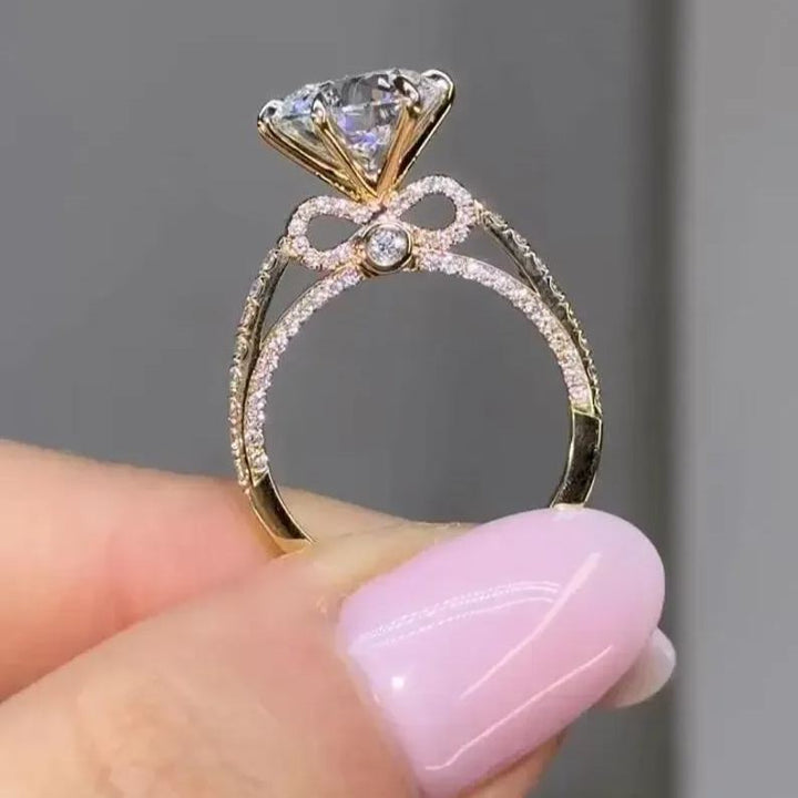 Elegant Alloy Zircon Ring for Women – European Style Engagement Ring
