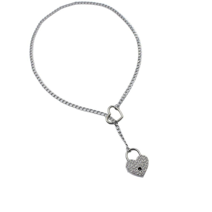 S925 Silver Lasso Heart Pendant Sliding Chain Necklace for Women