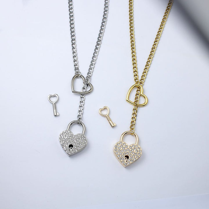 S925 Silver Lasso Heart Pendant Sliding Chain Necklace for Women