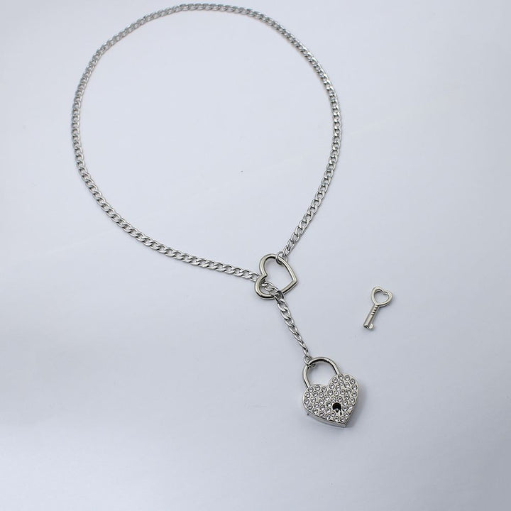 S925 Silver Lasso Heart Pendant Sliding Chain Necklace for Women