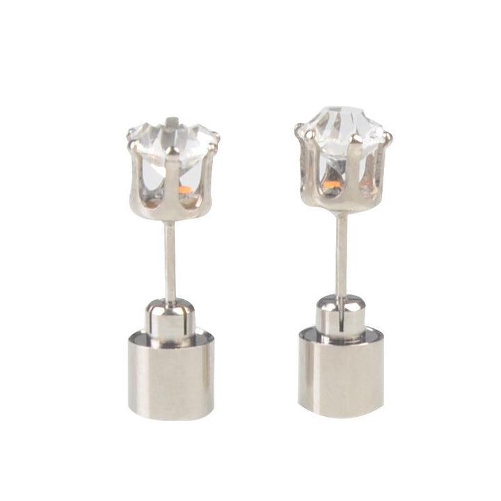 LED Glowing Crown Stud Earrings for Couples – Party Light-Up Jewelry