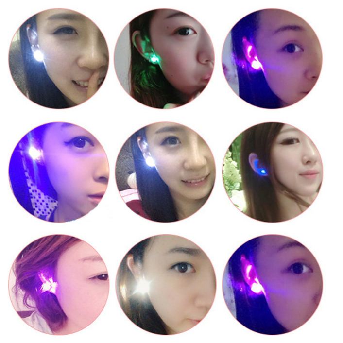LED Glowing Crown Stud Earrings for Couples – Party Light-Up Jewelry