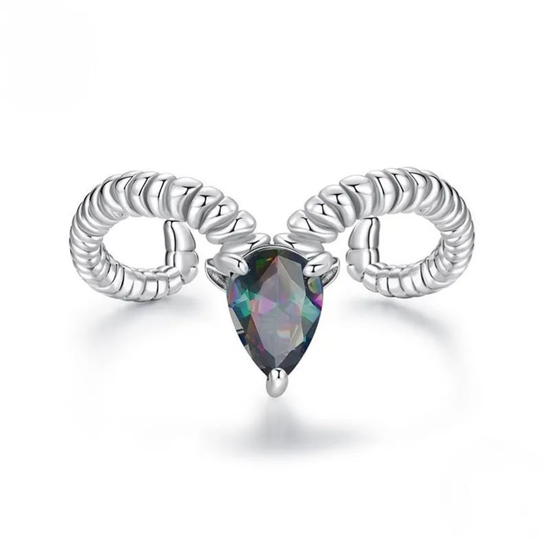 S925 Silver Adjustable Zodiac Ring