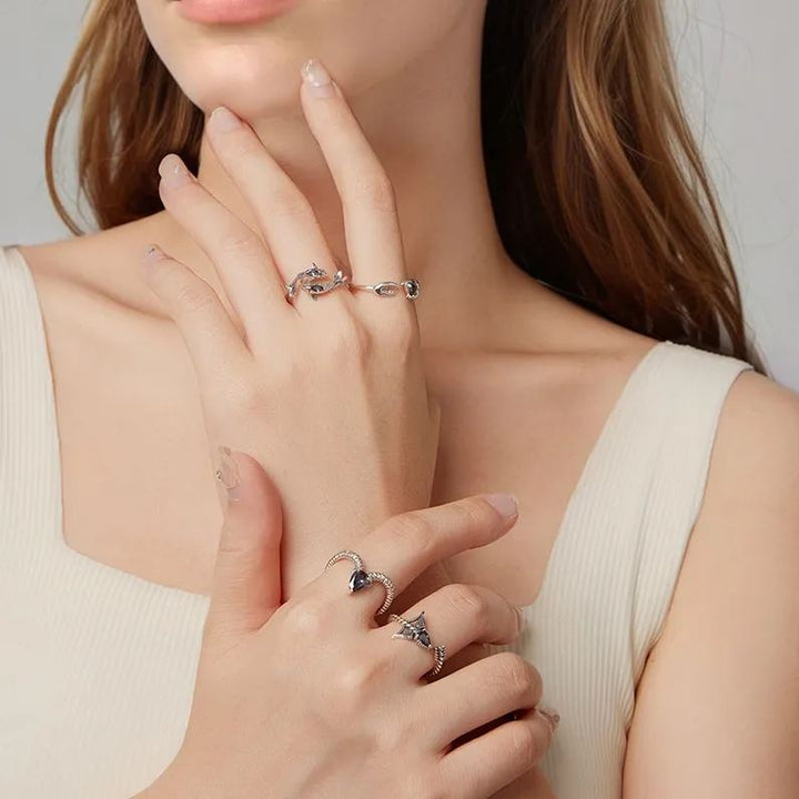 S925 Silver Adjustable Zodiac Ring