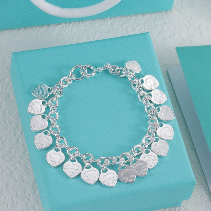 Heart & Letter Charm Bracelet