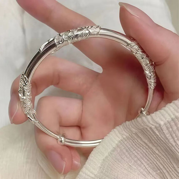 Floral Filigree Sterling Silver Bracelet