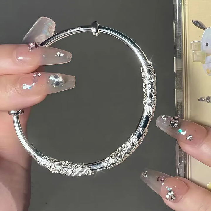 Floral Filigree Sterling Silver Bracelet