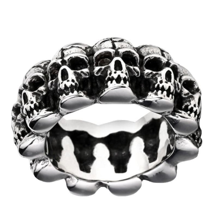 Vintage Men's Demon Skull Ring – Bold Gothic Style (Size 7–13)