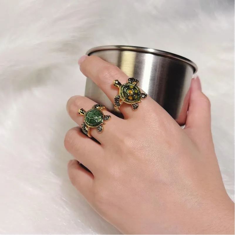 Lucky Turtle Adjustable Ring
