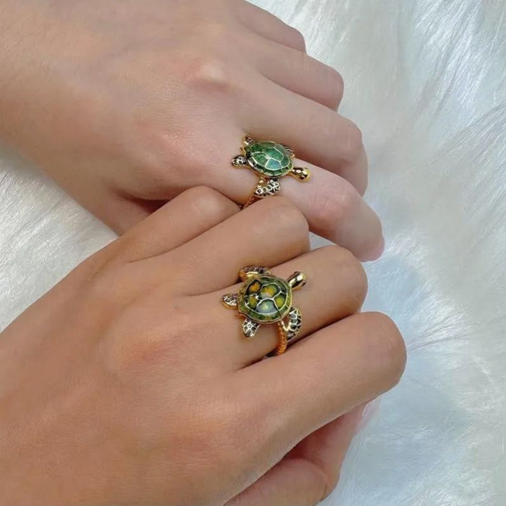 Lucky Turtle Adjustable Ring
